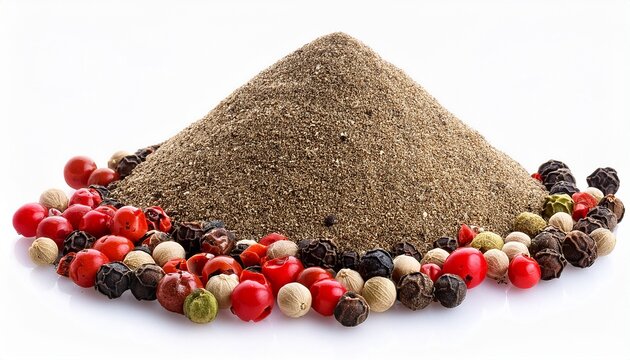 Mixed Peppercorns Isolated