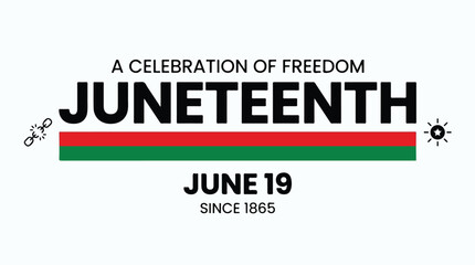 Juneteenth celebration of freedom with broken chain and star icon © Lunar Studio