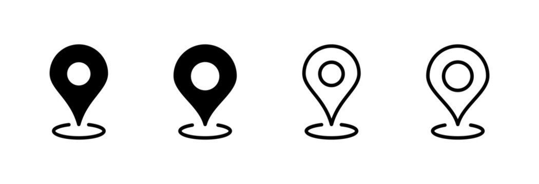 Address icon symbol for apps and websites. home location sign and symbol. pinpoint