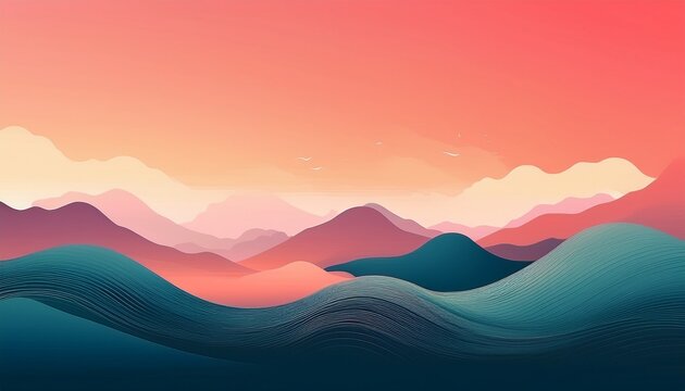 Minimalist Landscape Art Background