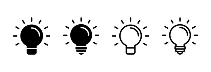 Lamp icon symbol for apps and websites. Light bulb sign and symbol. idea symbol. © zeline studio