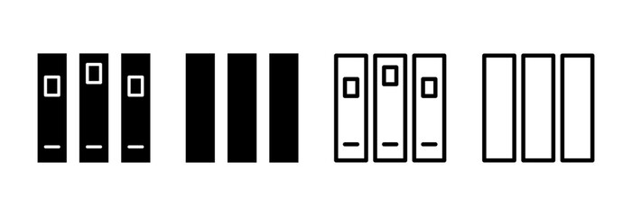 Obraz premium Library icon symbol for apps and websites. education sign and symbol