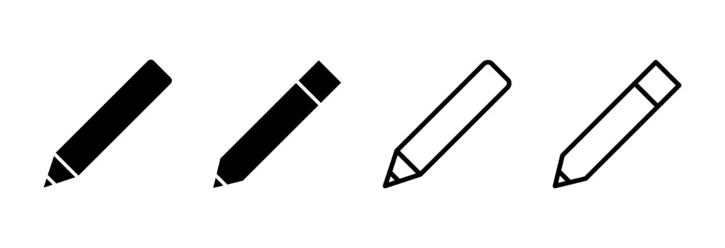 Pencil icon symbol for apps and websites. pen sign and symbol. edit icon vector