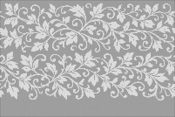 Obraz premium Abstract black and white halftone dot pattern texture with square grid structure