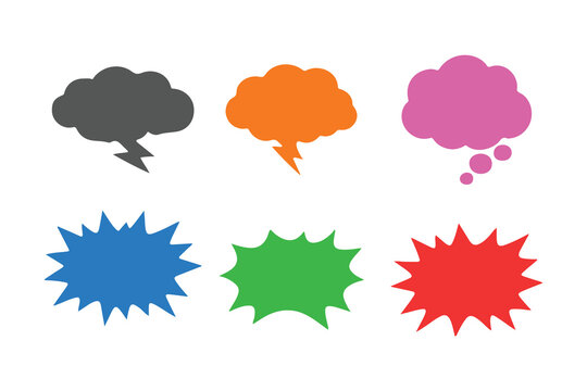 thunder cloud comic speech bubble