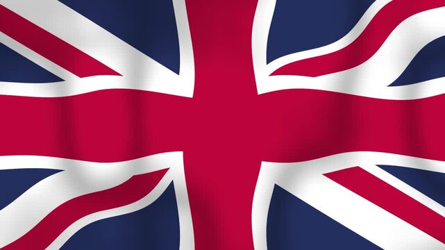 The UK or United Kingdom flag animation
