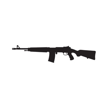 assault rifle vector silhouette