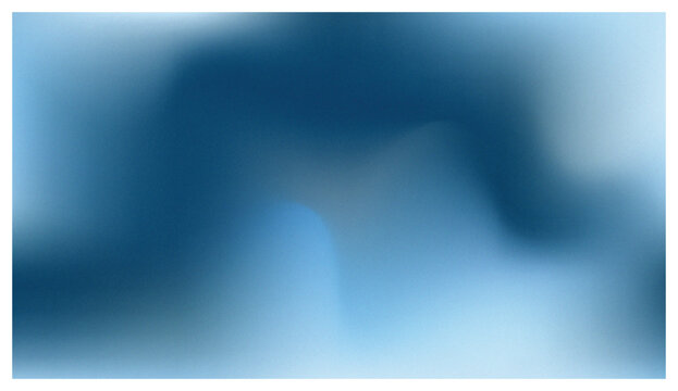 Abstract Classic Blue Gradient Liquid Wave Background with Grainy Texture