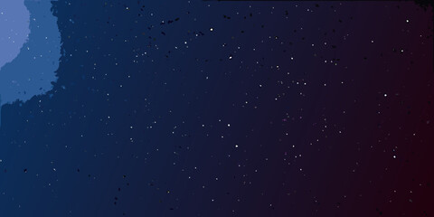 Starry night sky illustration with dark blue and purple gradients © Bijon