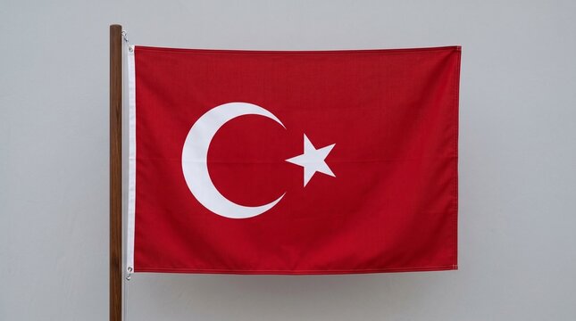 "Turkey flag with red field, white crescent and star, symbolizing heritage, unity, resilience, sovereignty, cultural identity, and national pride."