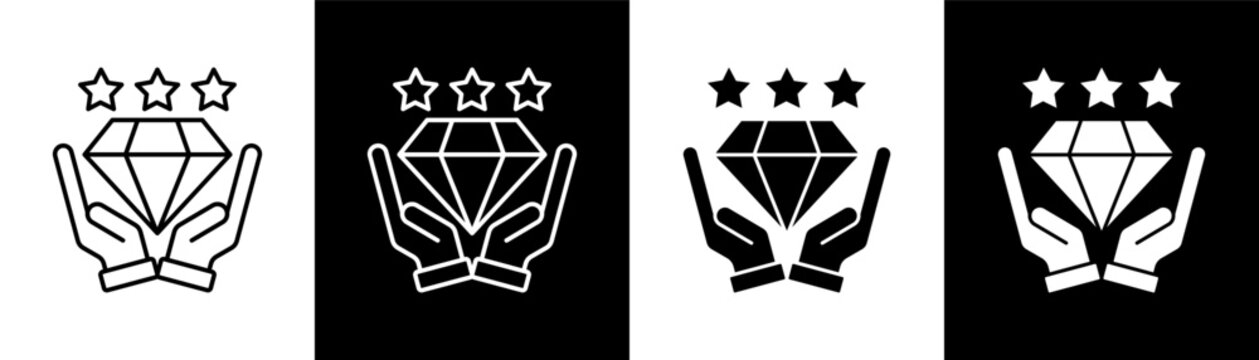 Value white and black icon set design