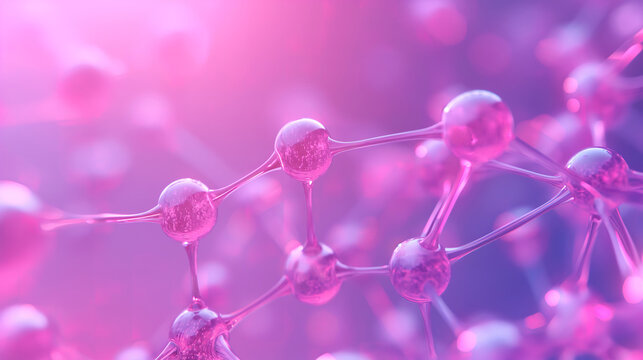 Molecular Nanotechnology of Graphene on Vibrant Purple-Pink Background