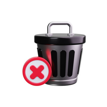 Delete 3d render icons