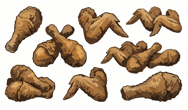 Hand Drawn Ginger Root Vector Illustration Set Various Shapes Vintage Sketch Style Collection of Fresh Organic Spice Design