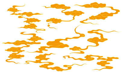 Oriental Cloud Motif Vector Element Set © jm