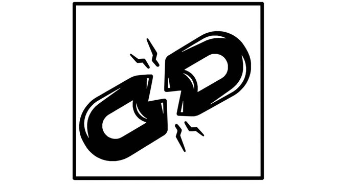 Broken chain link icon