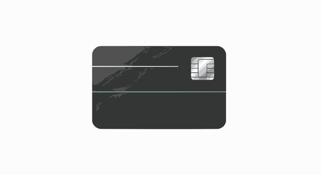 Black credit card with marble texture
