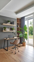 Fototapeta premium Modern Home Office Interior.