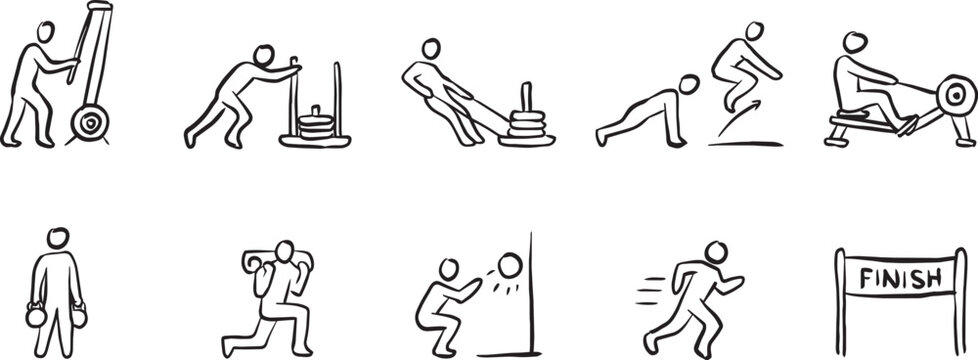 HYROX Sport Line Icons Set