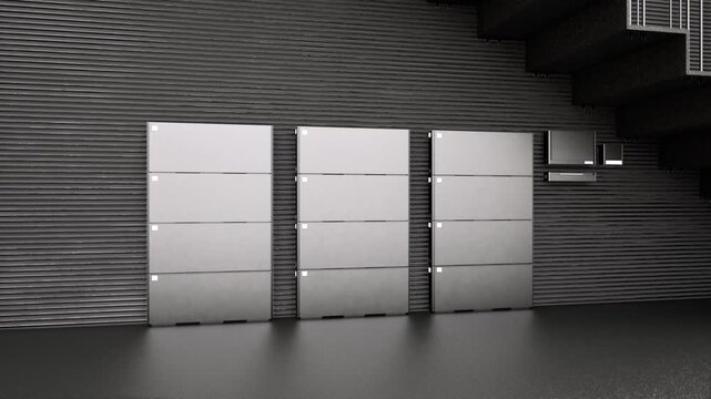 3d rendering group of home battery or energy storage systems for residential used 4k footage