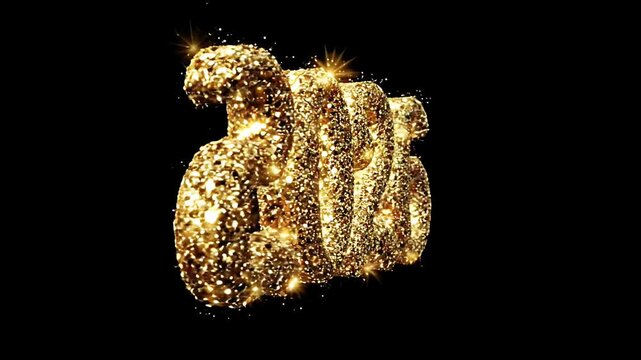 Golden 2026 New Year Celebration.