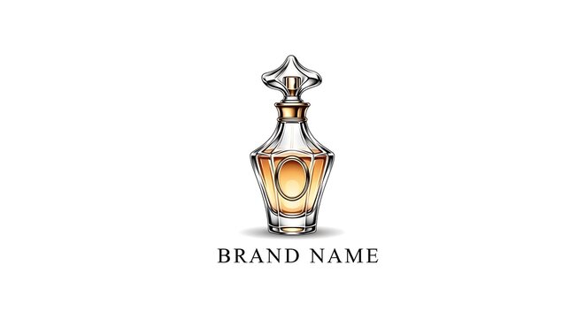Vintage style whiskey decanter with crystal stopper and brand name.