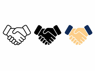 Obraz premium Diverse handshake symbols highlighting collaboration and unity