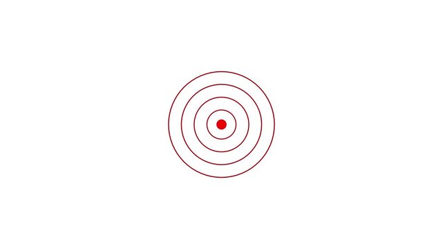 Red Dot Target Precision Aiming Circle Isolated Focus Training Shooting Practice Bullseye Marksmanship Concept Minimalist Contrast Visual Impact