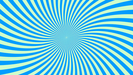Fototapeta premium A blue spiral optical illusion with radial lines creating a dizzying effect