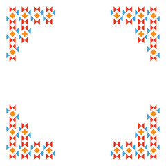 Obraz premium ethnic tribal border frame pattern and ornament