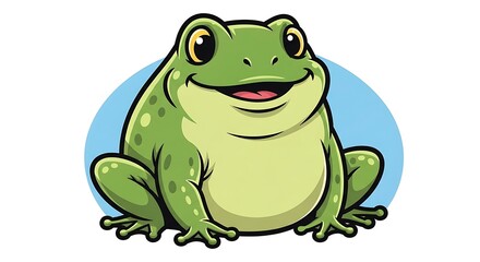 Fototapeta premium Cute green cartoon dinosaur character smiling happily.