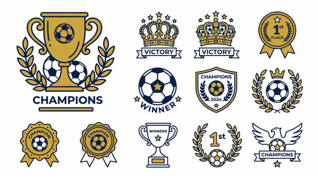 Soccer Champions Trophy Awards Logos.