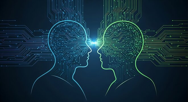 Neural network visualization with glowing brain connections.