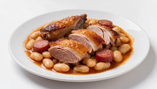 Gourmet Meal Served on White Plate