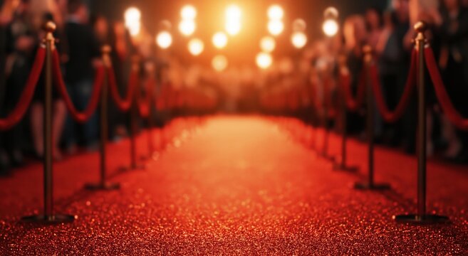 Red carpet entrance at a luxury celebrity event symbolizing fame and glamour prestige
