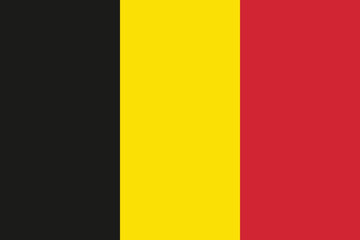 Fototapeta premium Belgium national flag with vertical stripes of black yellow and red colors