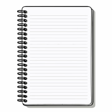 Blank Spiral Bound Notebook with Lined Paper.