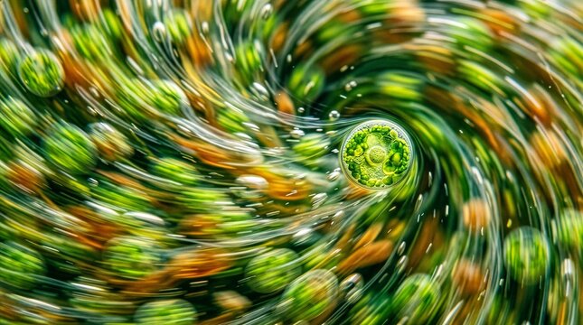 Fermented microalgae kinetic flow, energetic biotechnology