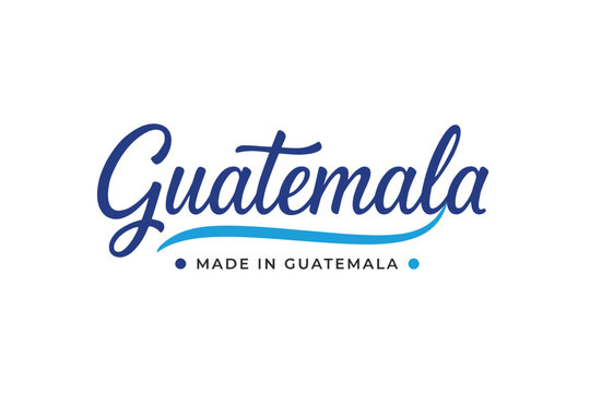 Guatemala script typography with underline and text white background