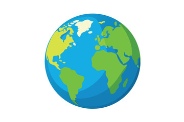 Fototapeta premium Planet Earth globe vector illustration isolated on white background.