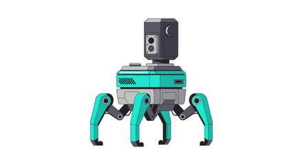 Fototapeta premium Spider Robot Vector Illustration