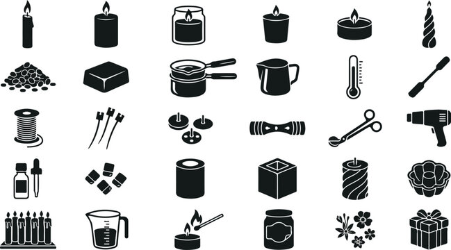 Candle making supply kit and diy crafting accessories