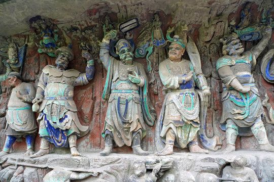 The stunning Buddhist sculptural art at Dazu Rock Carvings, Baoding Mountain, Chongqing, China