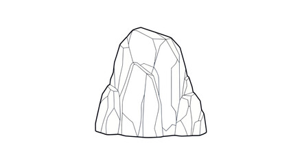 Jagged Rock Outline Vector Illustration © Mardiyo