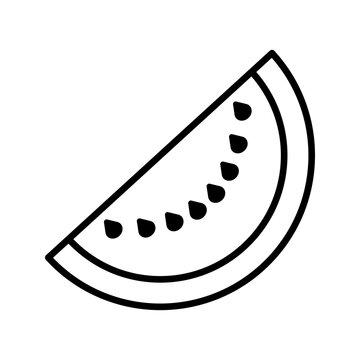 vector graphic watermelon slice icon