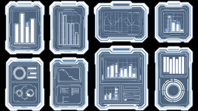 Futuristic Data Interface Dashboard 308