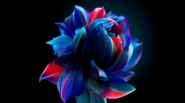 Colorful Abstract Flower Form 444