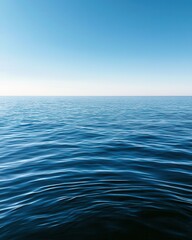 Obraz premium Calm Ocean Serenity with Gentle Waves and Endless Ocean Horizon