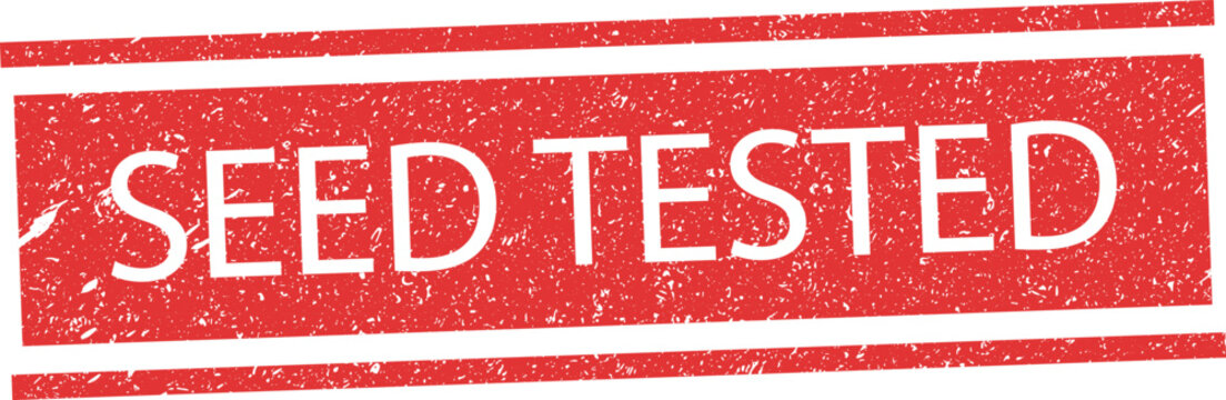 A red grunge rubber stamp with the text prompt tested isolated on a clean white space