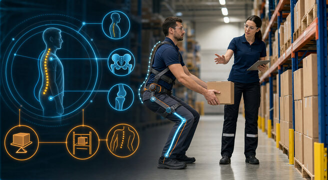 Ergonomist Maps Supported Warehouse Lifting